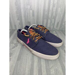 Polo Ralph Lauren Faxon Low-Top Canvas Sneaker Blue Men Size 10
